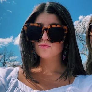 Anthropologie big fun tortoise shell glasses